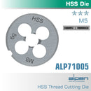 Die 5mm Round 25x9mm In Pouch Hss 0.8mm Pitch