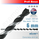 Concrete 6.0 X 200mm Profi Beton Drill Bit Masonry