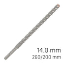 Force X 14.0 X 260/200 Sds-plus Rebar Drill Bit X4 Cutting Edges - Bul