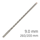 Force X 9.0 X 260/200 Sds-plus Rebar Drill Bit X4 Cutting Edges