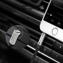 UGreen AV119 Right-angled 3.5mm Flat Aux Cable 2m - Black/Silver