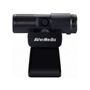 AVerMedia Live Streamer CAM 313 (PW313) USB Webcam With Full HD 1080P@30Hz Recordings And Swivel Tripod-Ready Design And Built-in Privacy Shutter - Black Colour