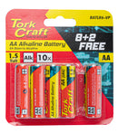 Battery Aa 1.5v Value Pack 10 Pack 8 + 2 Free Carded Alkaline