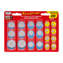 Coin Battery Set 20pc Lr Alkaline 8pc &amp; Cr Lithium 12pc