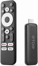ETOE T2 Certified Google Android Smart TV Stick - Google TV 1080p60 AV1 4K Voice Control Chromecast Built-in cast Compatible with Netflix YouTube Amazon Prime Video Disney+ and more Dual-Band Wi-Fi 2.4G/5G Bluetooth 5.0 Connectivity Amlogic S805X2 Quad-co