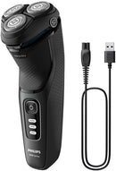 Philips Shaver 3000 Series Wet & Dry Electric Shaver - Shave Wet & Dry 5D Pivot & Flex Heads PowerCut Blades Anti-Corrosion Shaving System 27 Self-Sharpening Blades 55.000 Cuts Per Minute 3-Level Battery Indicator One-Touch Open Fully Washable Showerproof