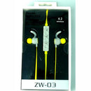 Geeko ZW-03 Wireless Bluetooth Earphones BT4.2 Rechargeable Polymer Lithium-on Battery -Yellow 1 year Limited Warranty