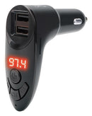 Manhattan Sound Science Bluetooth FM Transmitter with 2-Port Car Charger - Adds Bluetooth Connectivity to Your Car 2.1 A and 1 A Charging Ports Integrated Controls Remote Control MicroSD and USB-A Ports Black 1 year Limited Warranty