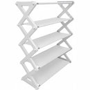 Nordic Wind Cross 5 Tier 15 Shoe Rack - White 5 Tiers Holds Up to 15 Pairs of Shoes Cross Design 3-Layer Structure for Sturdy Support Bold Steel Pipe Construction for Durability Nordic Style Easy to Assemble No Tools Required 6 Month Warranty
