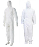 Casey Non Woven Disposable Full Body Coverall Suit -Size Medium Elasticated Wrists Legs and Waist Hooded Nylon Zipper Front. Non-Woven Spun Bond 50 gsm Polypropylene Colour White