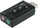Manhattan Hi Speed USB 3D 7.1 Sound Adapter - Compact High-Speed USB 2.0 External Sound Card with 3.5 mm Audio and Microphone Ports 7.1-Channel Virtual 3D Surround Sound Internal Amplifier and Volume Controls Limited Lifetime Warranty