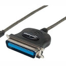 Manhattan Full-Speed USB-C to Cen36 Parallel Printer Converter - USB-C Male to Cen36 Female 1 m (3 ft.) Black Limited Lifetime Warranty