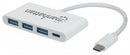 Manhattan 3-Port Type-C USB 3.0 Hub Limited Lifetime Warranty