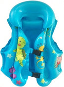 Casey Kids Small Inflatable Swimming Vest - For Kids From 1 To 2 Years Of Age Adjustable Fit Durable Construction Bright And Visible Design Quick Inflation And Deflation PVC Plastic Material For Swimming Pools Beach And Water Play Use Blue Colour