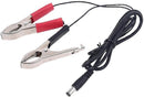 Solarix DC Male To Battery Clamps- 12Volt DC 5.5mm X 2.1mm Male Barrel Plug Battery Clamp Connectors 1 Metre Cable Length