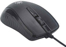 Manhattan Wired USB Optical Mouse – Compact Three Buttons with Scroll Wheel Ergonomic Ambidextrous Design 1000 dpi Black USB Interface Colour Black Limited Warranty