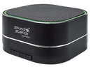 Manhattan Sound Science Metallic LED Bluetooth Speaker - Bluetooth 5.0 Microphone Integrated Controls FM Radio MicroSD Card Slot Black 1 year Limited Warranty