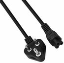 UniQue Standard Clover Leaf Power Cable – 1.5 Metre Length Standard Laptop Power Cable With 3-Prong Standard Plug On One End And The Clover Shape Connection On The Other. Plugs Into Your Laptops Power Supply Unit OEM