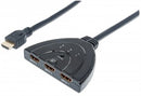 Manhattan 3-Port HDMI Switch HDMI 1.3 3-Port Integrated Cable Limited Lifetime year warranty