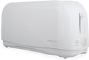 Mellerware 4 Slice Cool Touch Toaster White- 1300w Rated Power High Quality Plastic Housing Variable Browning Control With 7 Heat Settings Cancel And Stop Button Removable Easy To Clean Crumb Tray 1 Year Warranty