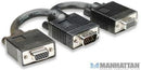 Manhattan Svga Y Cable - Hd15 Male 2 Hd15 Female 15 Cm Limited Lifetime Warranty