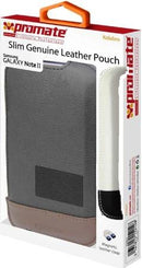 Promate Kolabro-Slim-line protective genuine leather pouch case for Samsung Galaxy Note II 1 Year Warranty