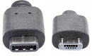 Manhattan Hi-Speed USB C Device Cable - USB 2.0 Type-C Male to Micro-B Male 480 Mbps 1 m (3 ft.) Black Limited Lifetime Warranty