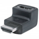 Manhattan HDMI Adapter - HDMI A Female to A Male downward 90° Angle Limited Lifetime Warranty