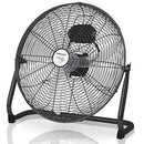 Mellerware Steel Black Hi Velocity 40cm 3 Speed Floor Fan - 40cm diameter radial grille 3 speed selection Tilt adjustment Metal body with black finish 35w 1 year warranty