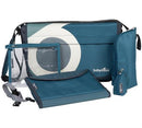 Babymoov Messenger Changing Bag - Zen Blue 1 detachable changing mat pocket with changing surface (55 x 45 cm) A removable insulated bag with universal fastening system 1 transparent pocket to store nappies and clothes A soother pocket with universal fast