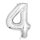 Casey 102cm Silver Balloon Number.4
