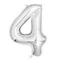 Casey 102cm Silver Balloon Number.4