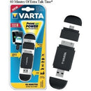 Varta Mini Powerpack Charger-Smart 2-In-1 Solution-Compatible with all Micro USB and Apple® 30-pin devices-400mAh Lithium-ion rechargeable battery-Black