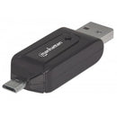 Manhattan Import Reader-Mobile Otg Adapter 1-Port Usb 2.0 To Micro Usb 24-In-1 Card Reader Writer Limited Lifetime Warranty