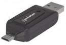 Manhattan Import Reader-Mobile Otg Adapter 1-Port Usb 2.0 To Micro Usb 24-In-1 Card Reader Writer Limited Lifetime Warranty