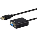 UniQue HDMI To VGA Female Audio Adaptor - HDMI Input 1080P Resolutions VGA Output Includes 3.5mm Audio Output No External Power Supply Plug And Play Compatible With Most Monitors And Displays 3 Months Warranty