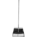 Casey Stainless Steel Long Handle Dustpan - Stainless Steel Rust-Proof Heavy-Duty Long Handle Flat Lip Tool-Free Assembly Free Standing Design Versatile Usage for Indoor And Outdoor Use Suitable For Use In Homes Offices And Commercial Areas .