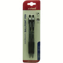 Artwell Ballpoint Black Pens - 2 Pack Black Pen 0.7mm Pen Tip Fluent Writing Classic Pen With Clip Ink Ballpoint Not Refillable Ink Not Suitable for Children Under 36 Months .