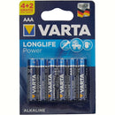 Varta LR03 AAA Longlife Power Battery - 6 Pack
