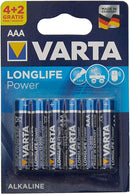 Varta LR03 AAA Longlife Power Battery - 6 Pack