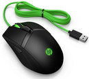 HP Pavilion USB Wired Gaming Mouse 300 - Ergonomic Shape Ambidextrous Design 5000 DPI Optical Sensor with 4 Sensitivity Settings On-The-Fly Customization 8 Buttons Total With 2 Thumb Buttons On Each Side Customize LED Lighting With A Choice Of Green Red P