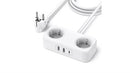 Ugreen Power Strip Extension Power Cord - With 2x USB Ports 1x USB-C Black 1 Year limited Warranty