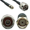 Intellinet Antenna Cable Cfd200 N Type Male Connector And Rp Sma Female Connector- 7.5 Metre Cable Length Strand Bare Copper Wire Outside Diameter (O.D.): 0.8 Mm + - 0.2 Mm Insulation: Solid Polyethylene Outside Diameter (O.D.): 2.9 Mm + - 0.1 Mm Rg-58 0.