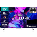 Hisense 55 Inch U7K Series Mini-Led Uhd Smart Tv - Resolution 3840 X 2160 Native Contrast Ratio 400:1 Smooth Motion Rate (Smr) 120 144Hz Game Mode Pro Viewing Angle (Horiz Vert) [Degrees] 178 178 Built-In Wi-Fi 802.11B G N Ethernet Lan Port (Rj45 Connecto