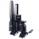 Lucky Plastic 3-In-1 Nose Ear Trimmer Set (Black) Nose Ear Trimmer Attachment; Shaver Attachment; Beard Trimmer With 2 Adjustable Attachment Combs; Comb Storage Stand And Cleaning Brush Included; Battery Operated (1X Aa 1.5V - Not Included) 1 Year Warrant