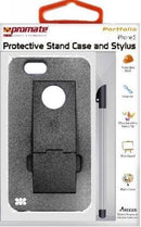 Promate Portfolio Iphone 5 Snap-On Design Protective Stand Case And Stylus For Iphone 5 5S-Grey 1 Year Warranty