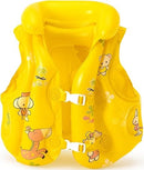 Casey Kids Small Inflatable Swimming Vest - For Kids From 1 To 2 Years Of Age Adjustable Fit Durable Construction Bright And Visible Design Quick Inflation And Deflation PVC Plastic Material For Swimming Pools Beach And Water Play Use Yellow Colour