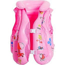 Casey Kids Medium Inflatable Swimming Vest - For Kids From 3 To 5 Years Of Age Adjustable Fit Durable Construction Bright And Visible Design Quick Inflation And Deflation PVC Plastic Material For Swimming Pools Beach And Water Play Use Pink Colour