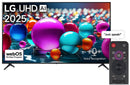 LG 65 Inch UHD UA80006 webOS 25 Smart LED TV – Resolution 3840 x 2160 4K UHD Direct LED Refresh Rate 60Hz native α7 AI Processor 4K Gen8 HDR10 Pro / HLG / FILMMAKER MODE AI Upscaling 4K Super Upscaling and AI Picture Pro Dynamic Tone Mapping. Gaming Featu