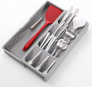 Casey Cutlery 9 Compartments Drawer Organizer Colour Grey - A revolutionary way to store your cutlery. The ideal solution for those short on kitchen drawer space this compact organizer frees up room for all your other utensils and gadgets.